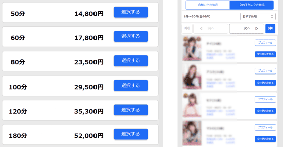 ソープ ネット予約