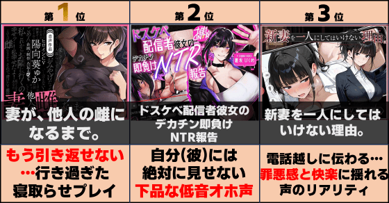 【2026年最新】寝取られのASMRエロボイス作品おすすめBEST10